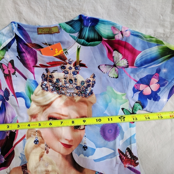 NWT girl Disney Frozen Elsa printed dress size 7X - Picture 4 of 8
